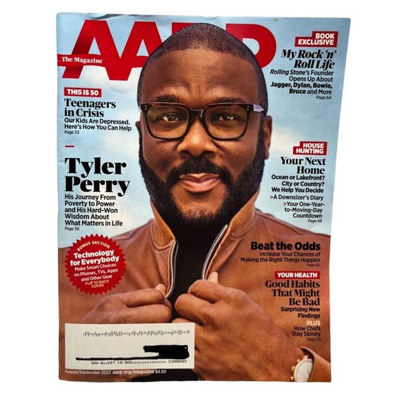 AARP Magazine August September 2022 Tyler Perry Your Next Home Guide - Picture 1 of 6
